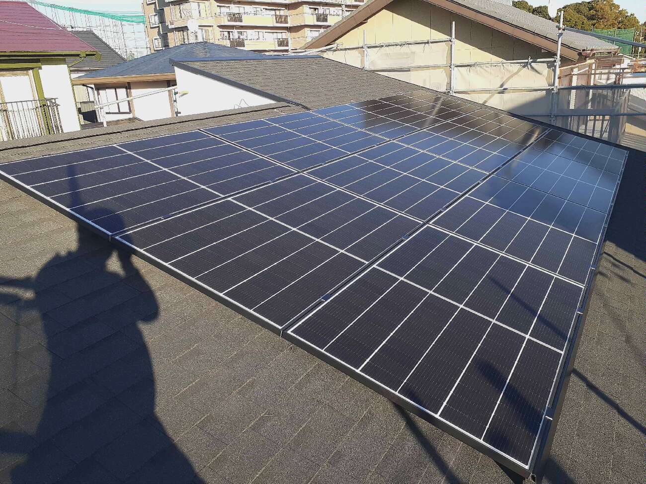 太陽光発電 Qセルズ 4.26kw システム　設置工事 画像