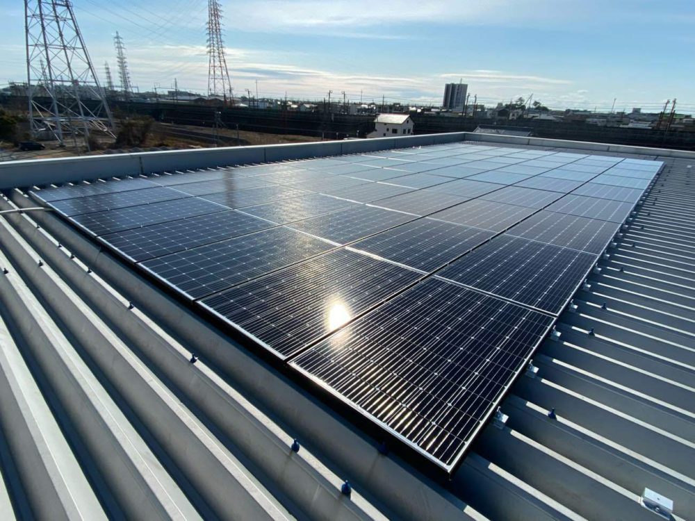 太陽光発電 長州産業 15.336kw システム　設置工事 画像