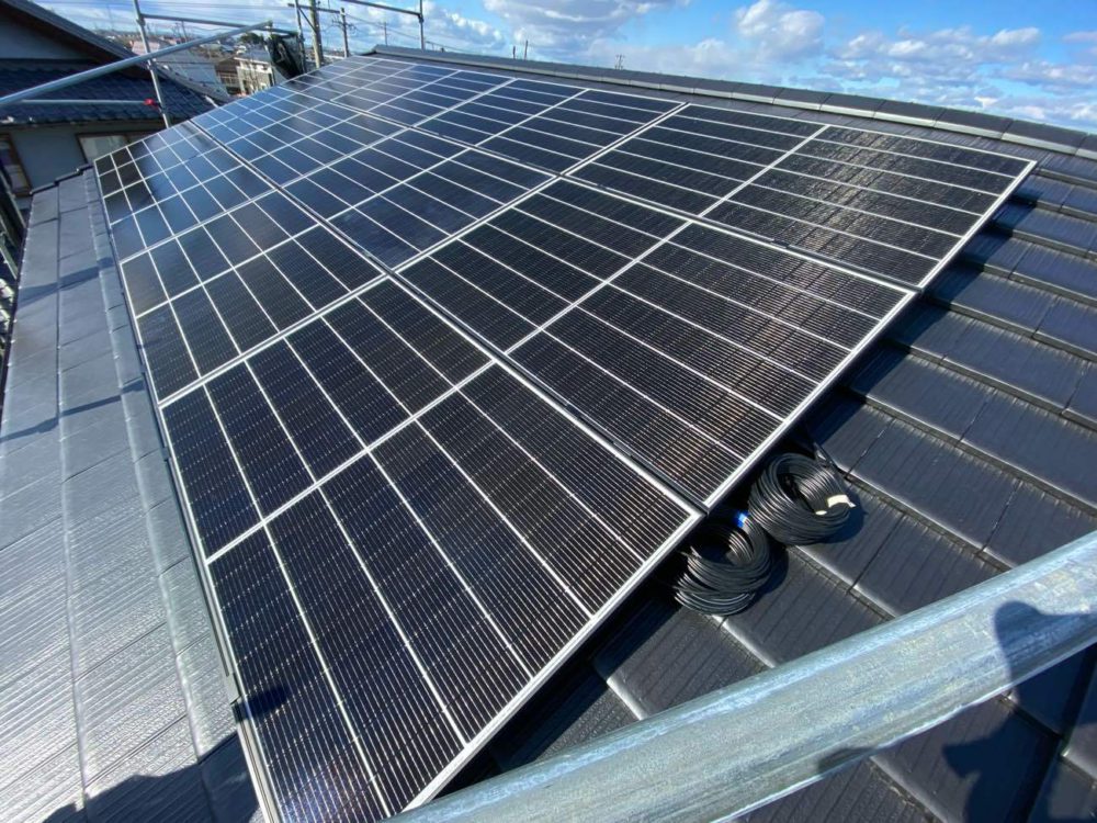 太陽光発電 Qセルズ 4.26kw システム　設置工事 画像