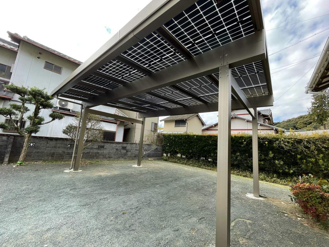 施工事例　更新しました！　-静岡県湖西市　H様邸 　ソーラーカーポート＋蓄電池＋エコキュート アイキャッチ画像