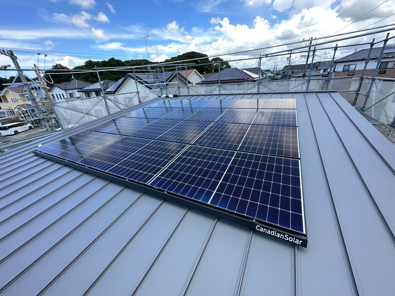 静岡県磐田市で太陽光パネルの設置工事をしました！ 画像
