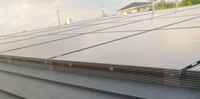 太陽光パネルの鳥害対策ネット工事をしました! 画像