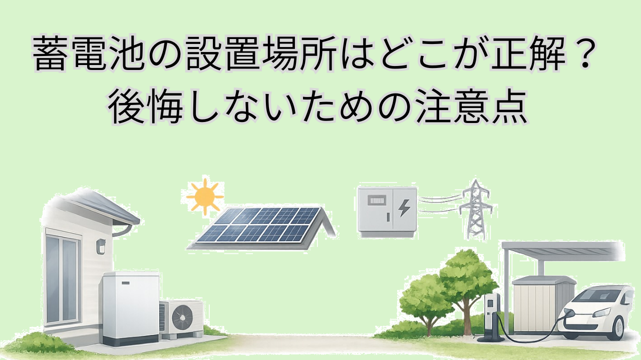 蓄電池の「設置場所」で後悔しないために！ 画像