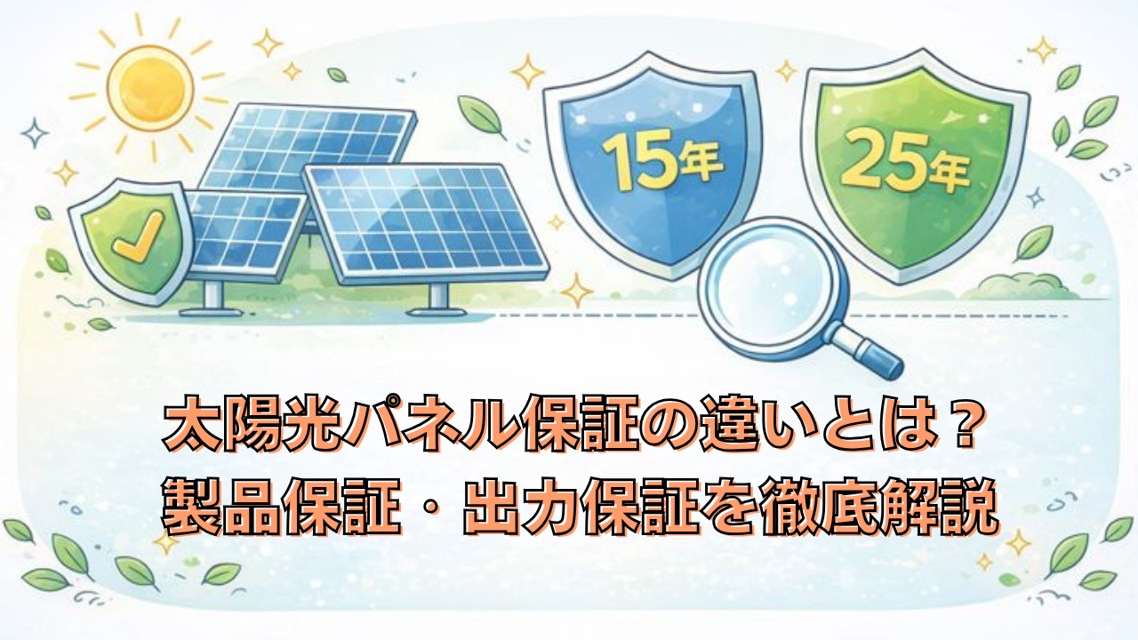 太陽光パネル保証を比較|製品保証・出力保証の期間と選び方完全ガイド 画像