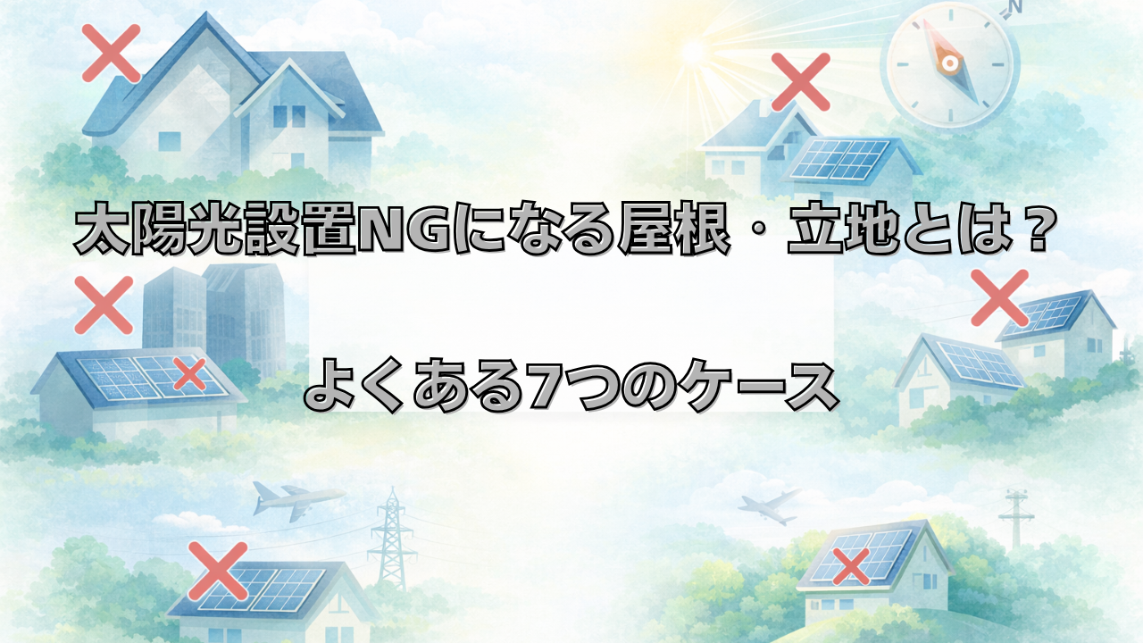 屋根構造や立地で太陽光設置が断られる７つのケースとは 画像