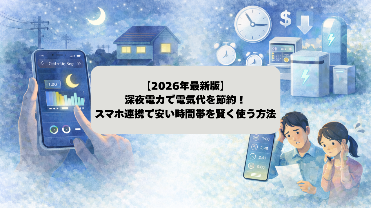 電気代を変える深夜電力活用方法：スマホ連携で安い時間帯を狙う 画像