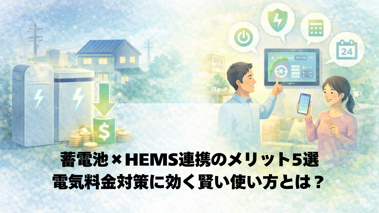 電気料金対策にも効く蓄電池×HEMS連携メリット5選 画像