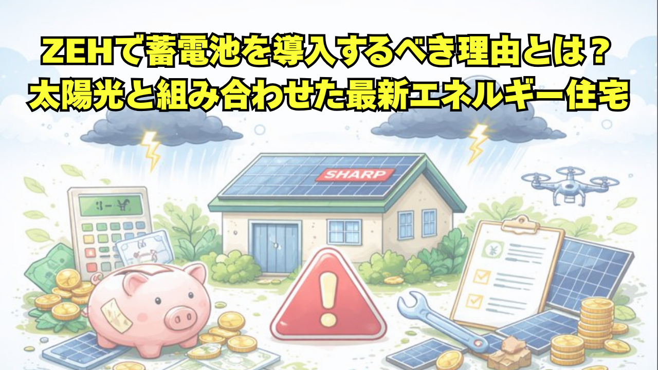 ZEHで蓄電池を導入するべき理由とは？太陽光と組み合わせた最新エネルギー住宅 画像