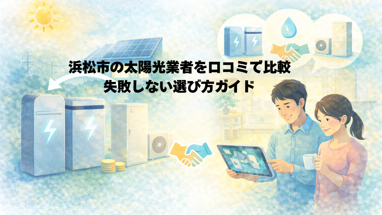 浜松市の太陽光業者口コミ比較｜知らないと損する選び方 画像