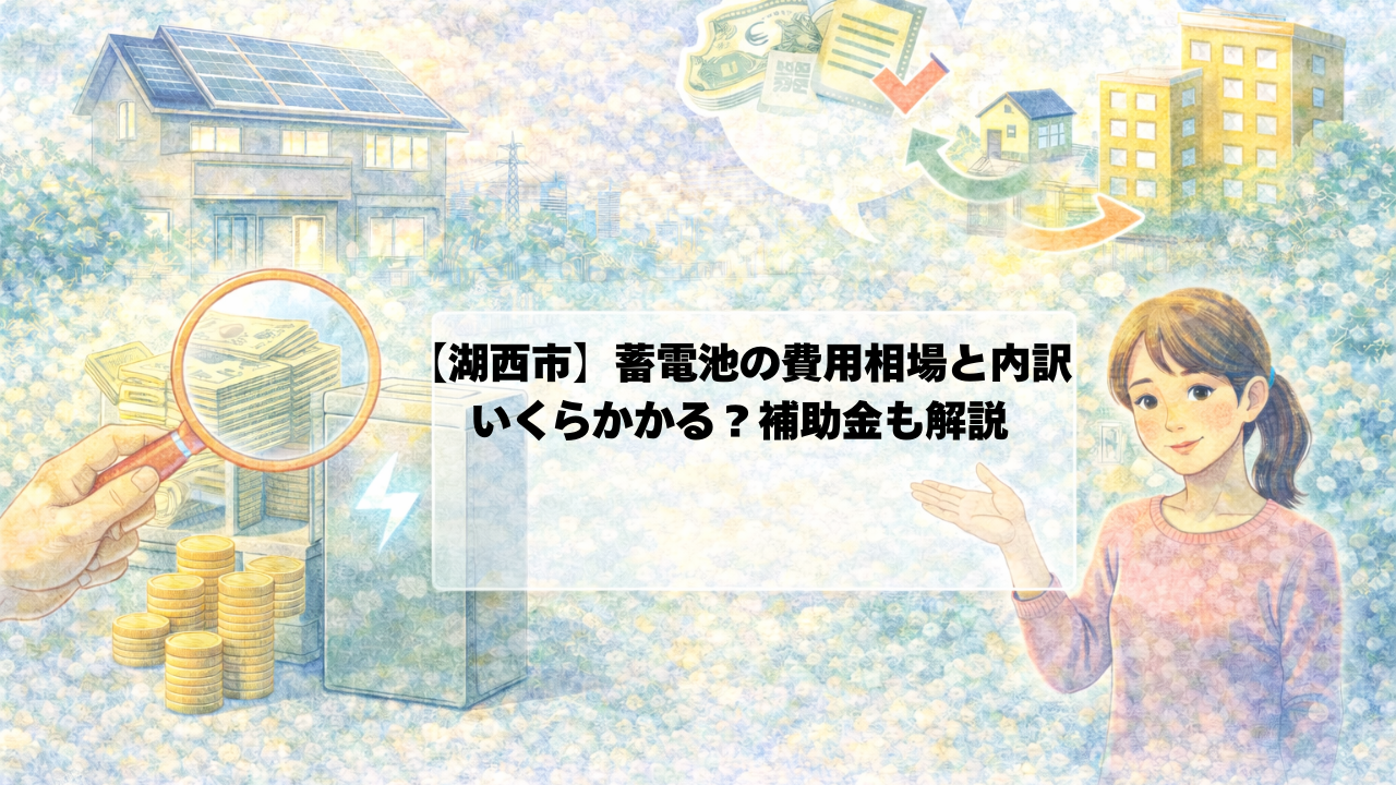 【湖西市】蓄電池の設置費用はいくら?相場と賃貸でも損しない選び方 アイキャッチ画像