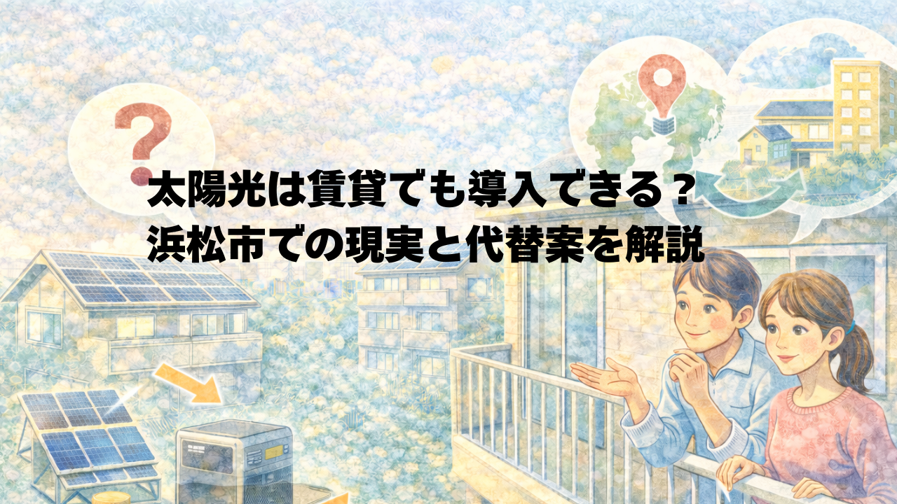 浜松市で“賃貸でも太陽光”は設置できる？ 画像
