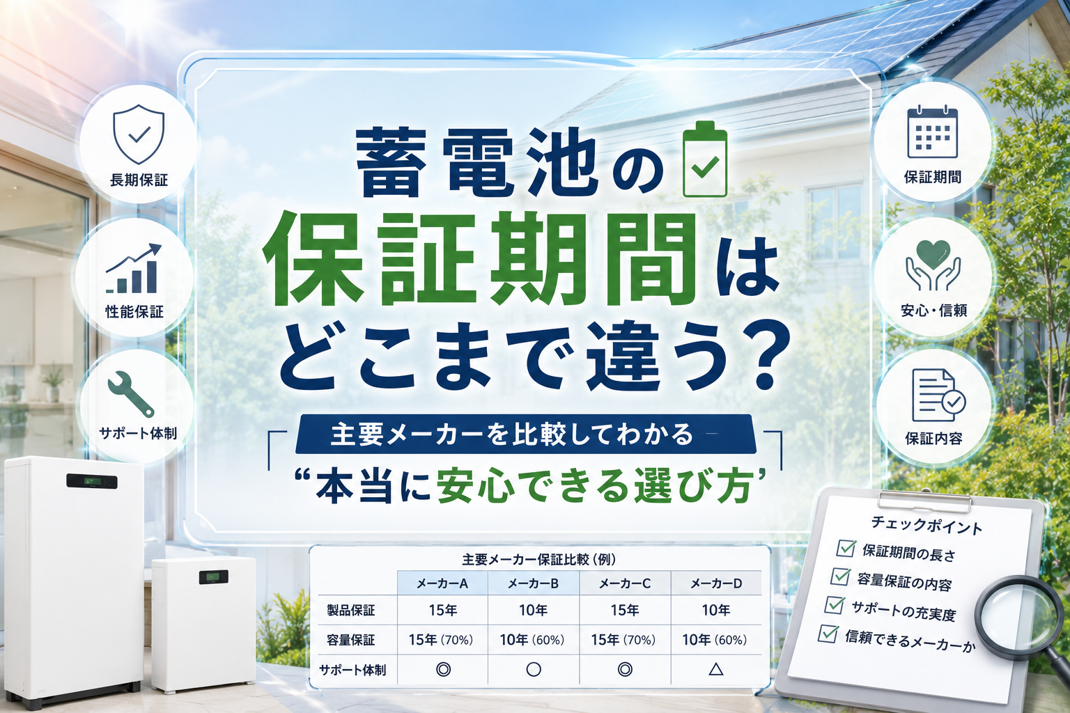 蓄電池の保証期間はどこまで違う?主要メーカーを比較してわかる“本当に安心できる選び方” 画像