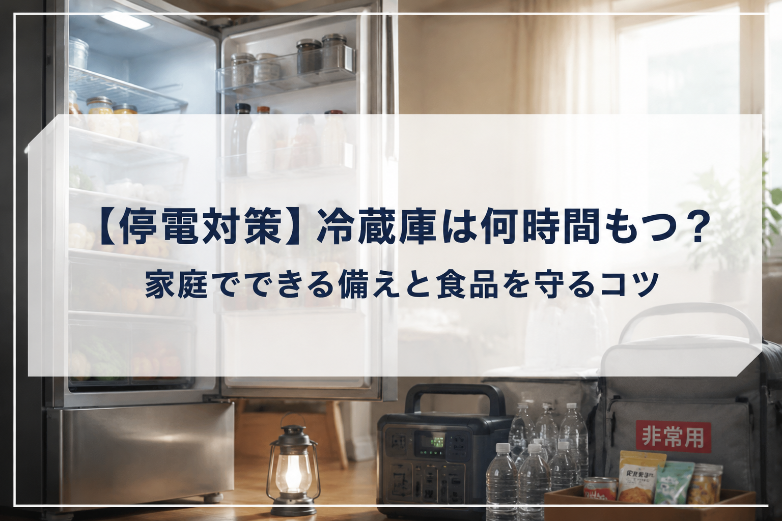 【停電対策】冷蔵庫は何時間もつ?家庭でできる備えと食品を守るコツ 画像
