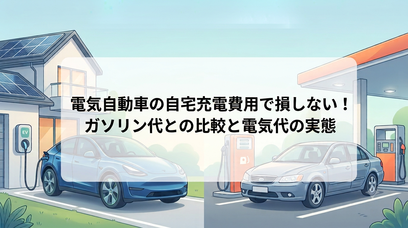 電気自動車の自宅充電費用で損しない!ガソリン代との比較と電気代の実態 画像