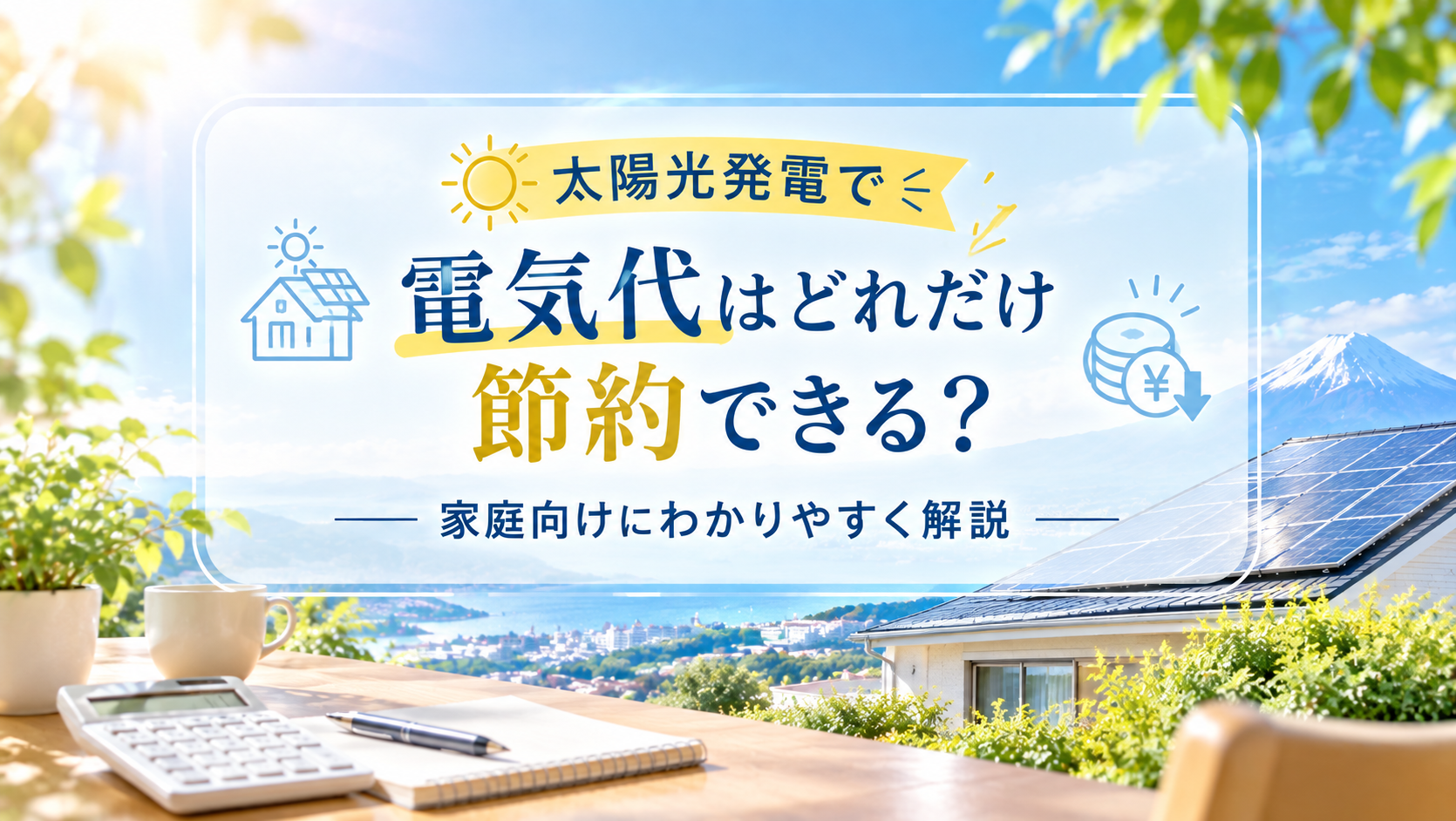 太陽光発電で電気代はどれだけ節約できる?家庭向けにわかりやすく解説 画像