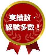 実績数・経験多数！