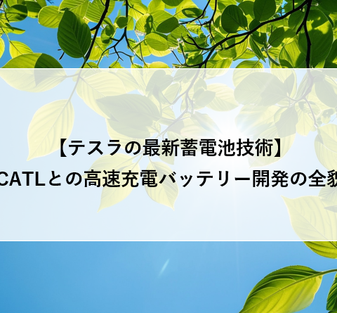 【テスラの最新蓄電池技術】CATLとの高速充電バッテリー開発の全貌 アイキャッチ画像