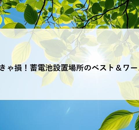 知らなきゃ損！蓄電池設置場所のベスト＆ワースト5選 アイキャッチ画像