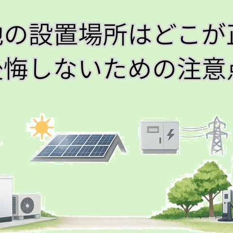 蓄電池の「設置場所」で後悔しないために！ アイキャッチ画像