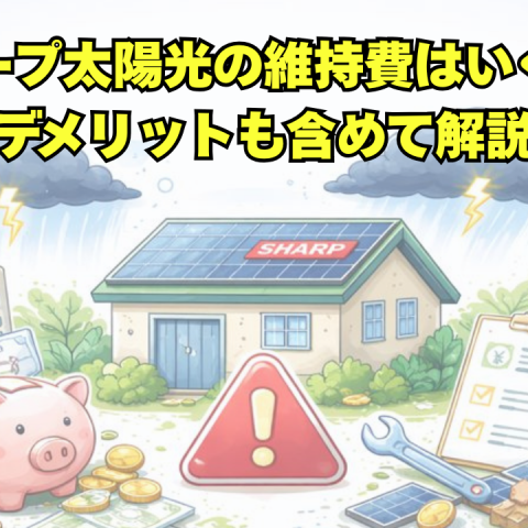 導入後の落とし穴！シャープ太陽光のデメリットと維持費 アイキャッチ画像