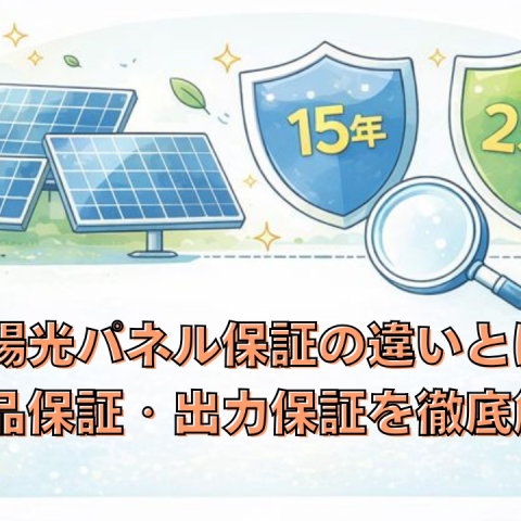 太陽光パネル保証を比較｜製品保証・出力保証の期間と選び方完全ガイド アイキャッチ画像