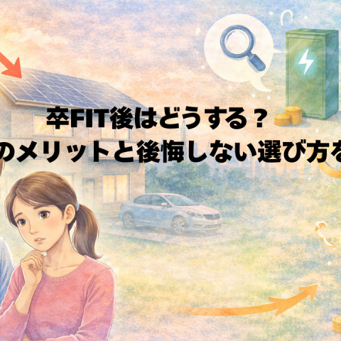 【必読】卒FITで損する前に｜蓄電池の検討ポイントと注意点 アイキャッチ画像