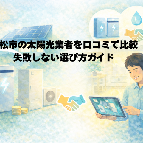 浜松市の太陽光業者口コミ比較｜知らないと損する選び方 アイキャッチ画像